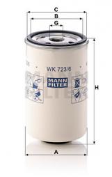 Filtre à carburant MANN-FILTER (WK 723/6) 