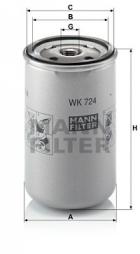 Fuel filter MANN-FILTER (WK 724) 