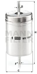 Kraftstofffilter MANN-FILTER (WK 730/3), AUDI, A4, A4 Avant 