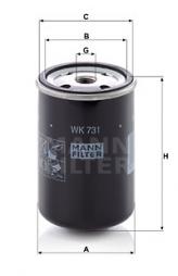 Fuel filter MANN-FILTER (WK 731) 