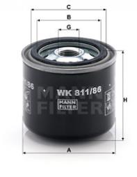 Fuel filter MANN-FILTER (WK 811/86) 
