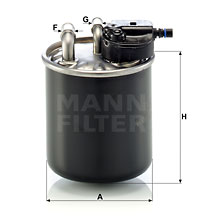Fuel filter MANN-FILTER (WK 820/21), MERCEDES-BENZ, INFINITI, GLA-Klasse, CLA Shooting Brake, Q30, CLA Coupe, A-Klasse, B-Klasse 