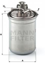 Fuel filter MANN-FILTER (WK 823/3 x), SKODA, VW, SEAT, Fabia I, Fabia I Combi, Fabia I Stufenheck, Polo, Ibiza III, Cordoba, Roomster, Fabia II, Fabia II Combi 