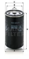 Fuel filter MANN-FILTER (WK 845/6), BMW, 7er, 5er, 5er Touring, 3er, 3er Compact, 3er Touring 