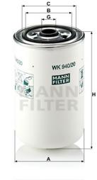 Fuel filter MANN-FILTER (WK 940/20) 
