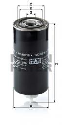 Fuel filter MANN-FILTER (WK 950/16 x) 