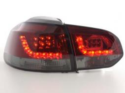 LED-takavalosarja VW Golf 6 type 1K 2008-2012 punainen / musta 