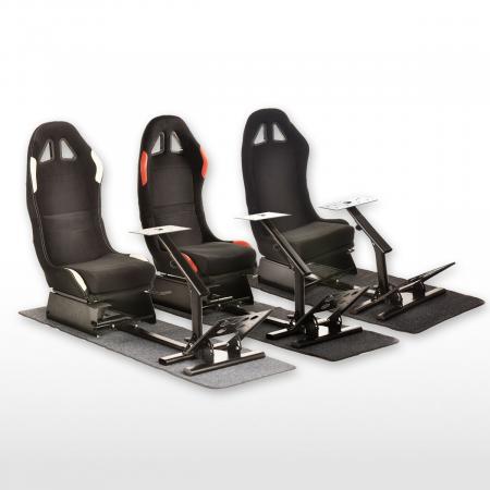 FK Gamesitz Spielsitz Rennsimulator eGaming Seats Suzuka Stoffbezug mit Teppich [verschiedene Farben] 