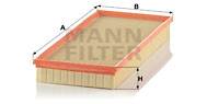 Luftfilter MANN-FILTER (C 40 163), MERCEDES-BENZ, A-Klasse, B-Klasse 