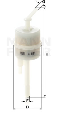 Filter, Entlüftung-Kraftstoffbehälter MANN-FILTER (C 52/1) 