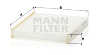 Filter, Innenraumluft MANN-FILTER (CU 16 001), DAIHATSU, Cuore VI, Materia, Trevis 