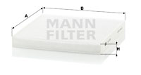 Filter, Innenraumluft MANN-FILTER (CU 2132), SMART, Fortwo Coupe, Fortwo Cabrio 