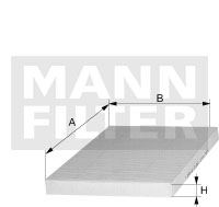 Filter, Innenraumluft MANN-FILTER (CU 50 001) 
