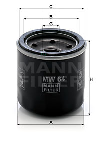 Ölfilter MANN-FILTER (MW 64) 