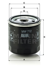 Ölfilter MANN-FILTER (MW 712) 