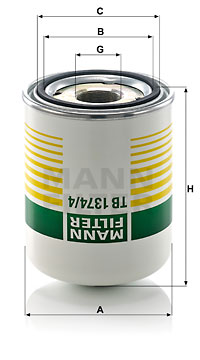 Air Dryer Cartridge, compressed-air system MANN-FILTER (TB 1374/4 x) 