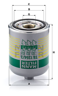 Air Dryer Cartridge, compressed-air system MANN-FILTER (TB 1394/3 x) 