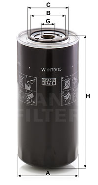 Oil Filter MANN-FILTER (W 1170/15) 