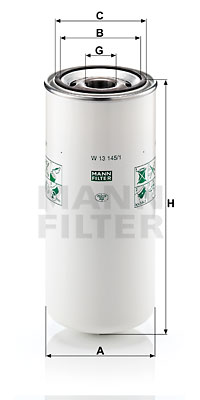 Filtre à huile MANN-FILTER (W 13 145/1) 