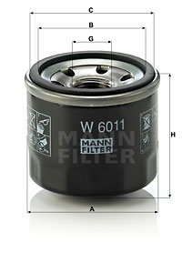 Ölfilter MANN-FILTER (W 6011), SMART, Fortwo Coupe, Fortwo Cabrio 