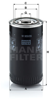 Ölfilter MANN-FILTER (W 950/26) 