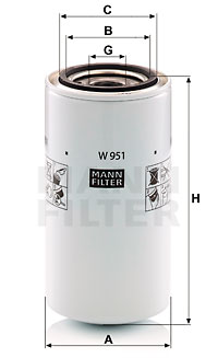 Ölfilter MANN-FILTER (W 951) 