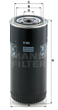 Filter, Arbeitshydraulik MANN-FILTER (W 962) 