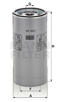 Kraftstofffilter MANN-FILTER (WK 1080/7 x) 