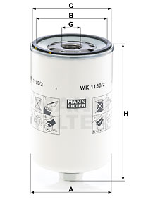 Kraftstofffilter MANN-FILTER (WK 1150/2) 