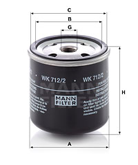 Kraftstofffilter MANN-FILTER (WK 712/2) 