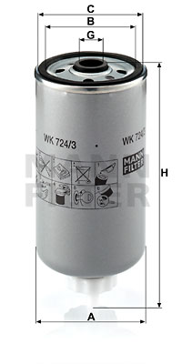 Kraftstofffilter MANN-FILTER (WK 724/3) 
