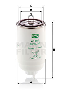 Kraftstofffilter MANN-FILTER (WK 842/6) 
