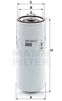 Fuel filter MANN-FILTER (WK 850/3) 