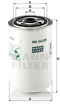 Kraftstofffilter MANN-FILTER (WK 940/20) 