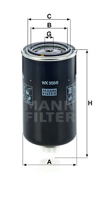 Kraftstofffilter MANN-FILTER (WK 950/6) 
