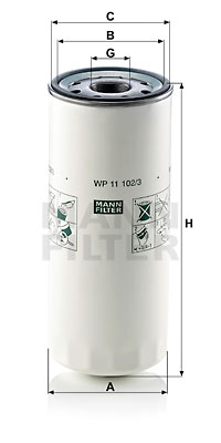Oil Filter MANN-FILTER (WP 11 102/3) 