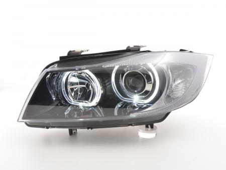 Angel eye headlight LED BMW 3-series E90 / E91 2005-2011 black 