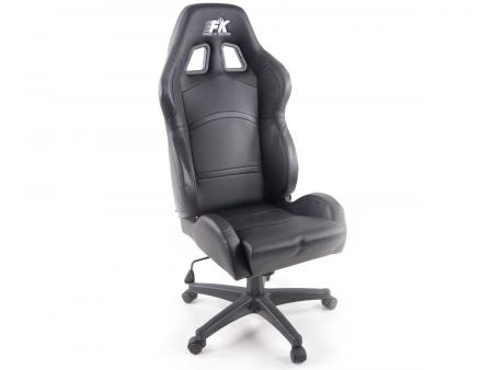 FK siège de sport chaise de bureau pivotante Cyberstar en cuir synthétique noir chaise de bureau pivotante 
