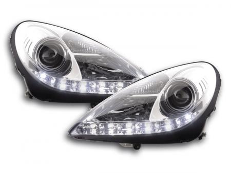 Scheinwerfer Set Daylight LED TFL-Optik Mercedes SLK R171  04-11 chrom 