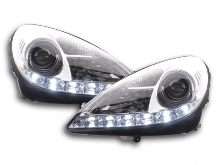 Scheinwerfer Set Daylight LED Tagfahrlicht Mercedes SLK R171 chrom 04-11 