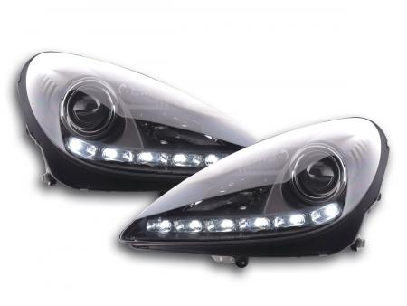Scheinwerfer Set Xenon Daylight LED Tagfahrlicht Mercedes SLK R171 schwarz 