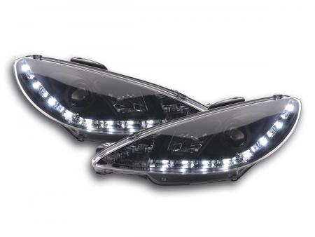 Sada světlometů Daylight LED denní svícení Peugeot 206 typ S16 98- černá 