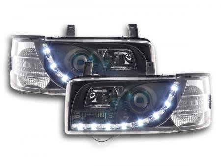 Daylight headlight LED DRL look VW bus type T4 90-96 black for right-hand drive 