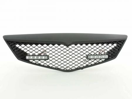 Sportsgrill med positionslys frontgrill Mazda 2 type DY 03-07 sort 