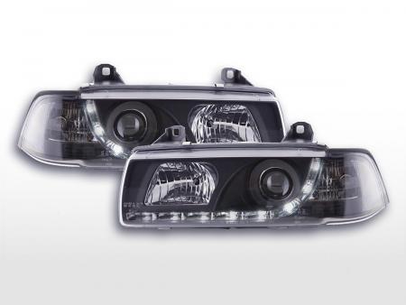 Nappali fényszóró LED nappali menetfény BMW 3-sorozat E36 Coupe 92-99 fekete 
