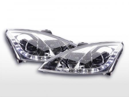 Scheinwerfer Set Daylight LED TFL-Optik Ford Focus 3/4/5-trg.  98-01 chrom 