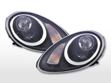 Seti i fenerëve Xenon Daylight LED DRL look Porsche Boxster (987) 04-08 i zi 