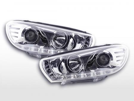 Set prednjih svjetala dnevna LED TFL izgled VW Scirocco 3 tip 13 08-14 krom 