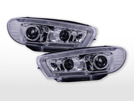 Xenon far seti LED gündüz farları VW Scirocco 3 08-14 krom 