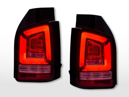 LED hátsó lámpa szett VW T5 évjárat 10-15 facelift piros/tiszta 